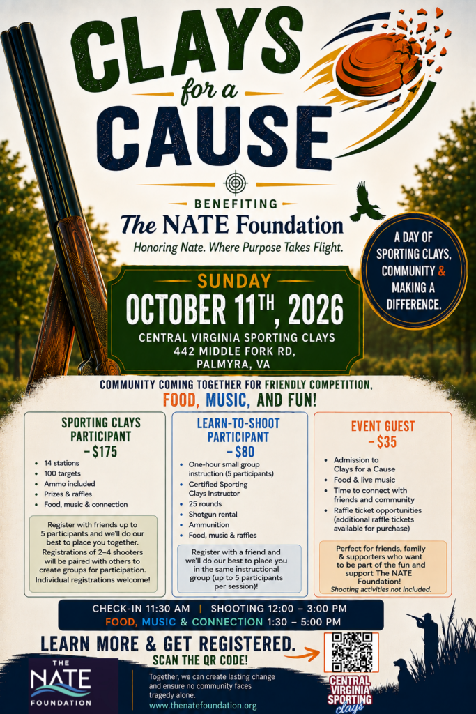 Flyer for event with details/dates.